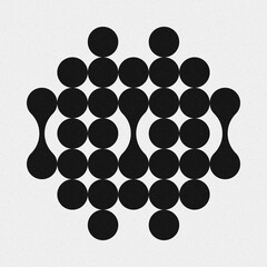 Abstract Cross Pattern Dots Logo generative computational art illustration