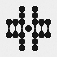 Abstract Cross Pattern Dots Logo generative computational art illustration