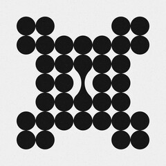 Abstract Cross Pattern Dots Logo generative computational art illustration