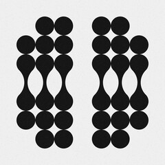 Abstract Cross Pattern Dots Logo generative computational art illustration