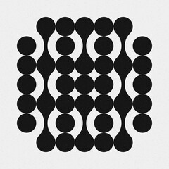 Abstract Cross Pattern Dots Logo generative computational art illustration