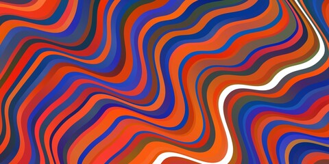 Dark Blue, Yellow vector background with curves.