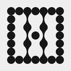 Abstract Cross Pattern Dots Logo generative computational art illustration