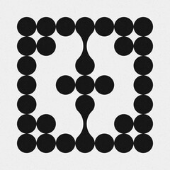 Abstract Cross Pattern Dots Logo generative computational art illustration