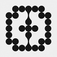 Abstract Cross Pattern Dots Logo generative computational art illustration