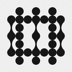 Abstract Cross Pattern Dots Logo generative computational art illustration