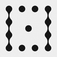 Abstract Cross Pattern Dots Logo generative computational art illustration