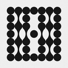 Abstract Cross Pattern Dots Logo generative computational art illustration