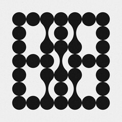 Abstract Cross Pattern Dots Logo generative computational art illustration