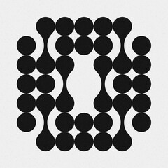 Abstract Cross Pattern Dots Logo generative computational art illustration