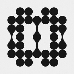 Abstract Cross Pattern Dots Logo generative computational art illustration