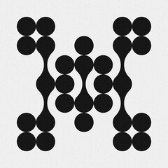 Abstract Cross Pattern Dots Logo generative computational art illustration