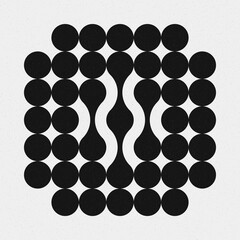 Abstract Cross Pattern Dots Logo generative computational art illustration