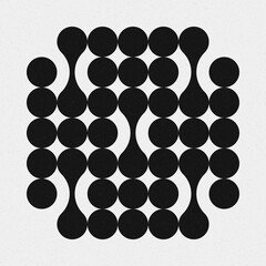Abstract Cross Pattern Dots Logo generative computational art illustration