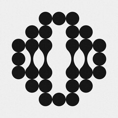 Abstract Cross Pattern Dots Logo generative computational art illustration