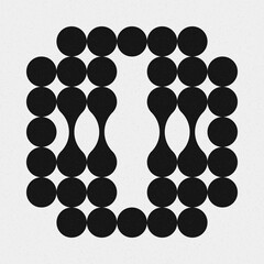 Abstract Cross Pattern Dots Logo generative computational art illustration