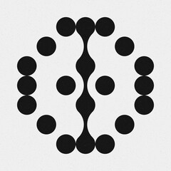 Abstract Cross Pattern Dots Logo generative computational art illustration