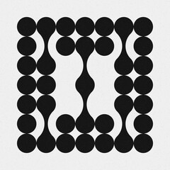 Abstract Cross Pattern Dots Logo generative computational art illustration