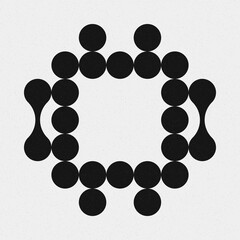 Abstract Cross Pattern Dots Logo generative computational art illustration