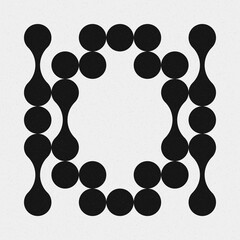 Abstract Cross Pattern Dots Logo generative computational art illustration