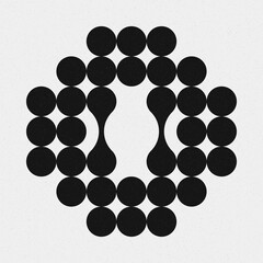 Abstract Cross Pattern Dots Logo generative computational art illustration