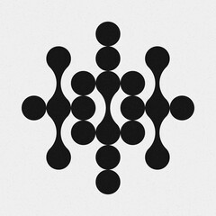 Abstract Cross Pattern Dots Logo generative computational art illustration