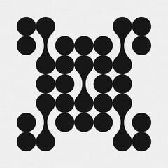 Abstract Cross Pattern Dots Logo generative computational art illustration