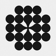 Abstract Cross Pattern Dots Logo generative computational art illustration