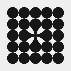 Abstract Cross Pattern Dots Logo generative computational art illustration