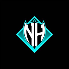 N H letter shield with square protection logo as a sweetener