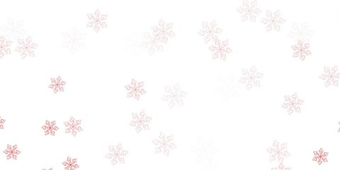 Light red vector natural artwork with flowers.