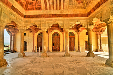 Fototapeta na wymiar Fort Amber – położony w miejscowości Amber radźpucki kompleks budowli obronnych i pałacowych, Indie