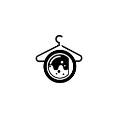 Laundry logo vector icon template. Emblem design on white background.
