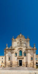 Obraz premium Matera, Basilicata, Italy - The church of San Francesco d'Assisi, in Baroque style.