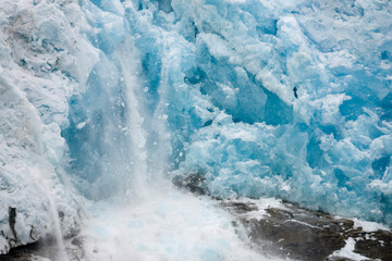 Fototapeta premium Calving Icebergs, Dawes Glacier, Alaska