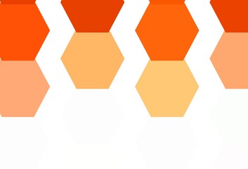 Light Orange vector layout with hexagonal shapes.