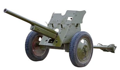 Old antitank cannon of period 1941-1945 years