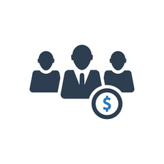 investment team icon - Business man group icon