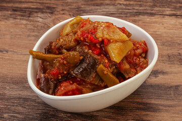 Caucasian vegan cuisine - ajapsandali with vegetables