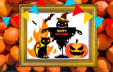 happy halloween banner or greeting card