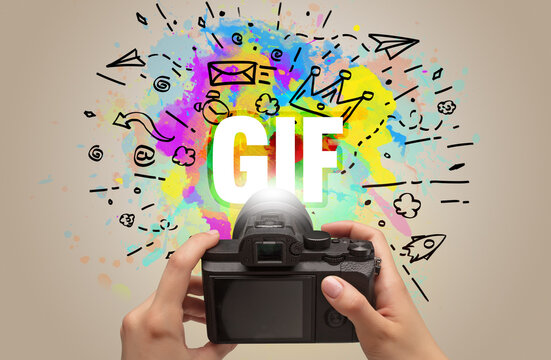 Cute Vector Drawing Camera Gif PNG Images