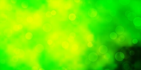 Fototapeta premium Light Green, Yellow vector pattern with circles. Modern abstract illustration with colorful circle shapes. Pattern for business ads.