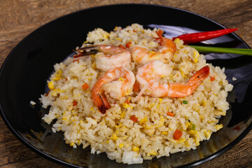 Thai style fried rice with prawn