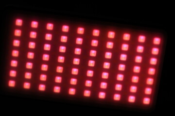 Illuminated LED light bar with pink colored lights