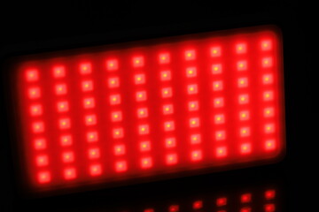 Illuminated red colored lights