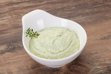 Cottage cream snack with herbs