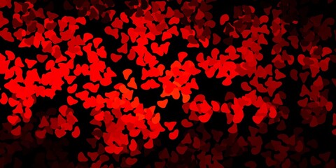 Dark orange vector background with random forms.