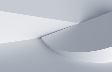 Abstract 3d render, modern background design with geometric shapes