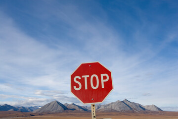Stop Sign, Brooks Range, Alaska