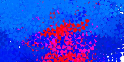 Dark blue, yellow vector pattern with polygonal shapes.